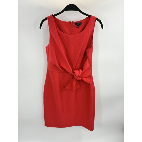 The Limited Dress Womens 4 Red Sleeveless Sheath Bow Front Career Party Cocktail - Picture 1 of 6